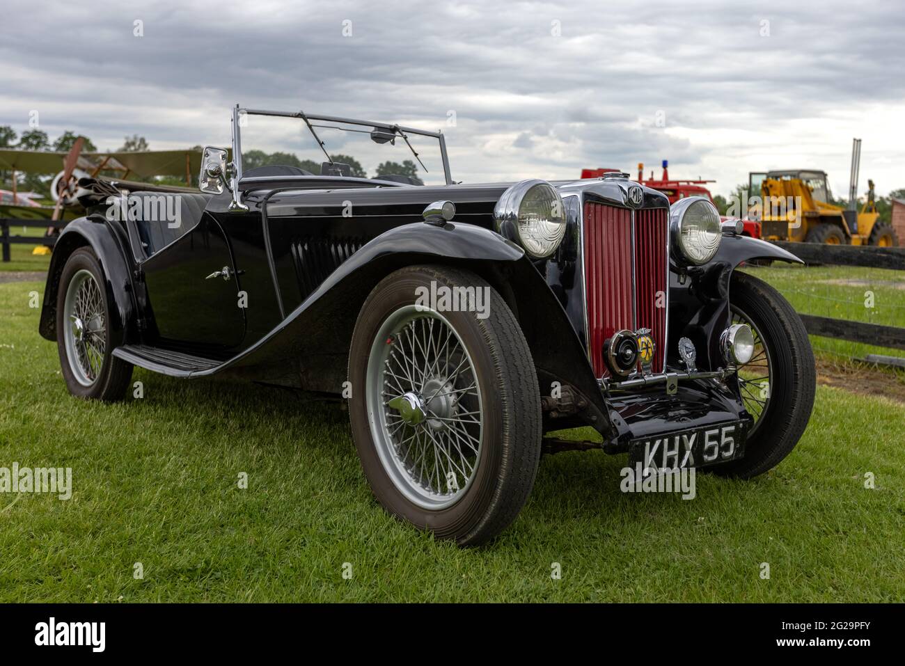 1939 MG TA Midget on display at the Shuttleworth Flying Festival of Britain air show on the 6th June 2021 Stock Photo