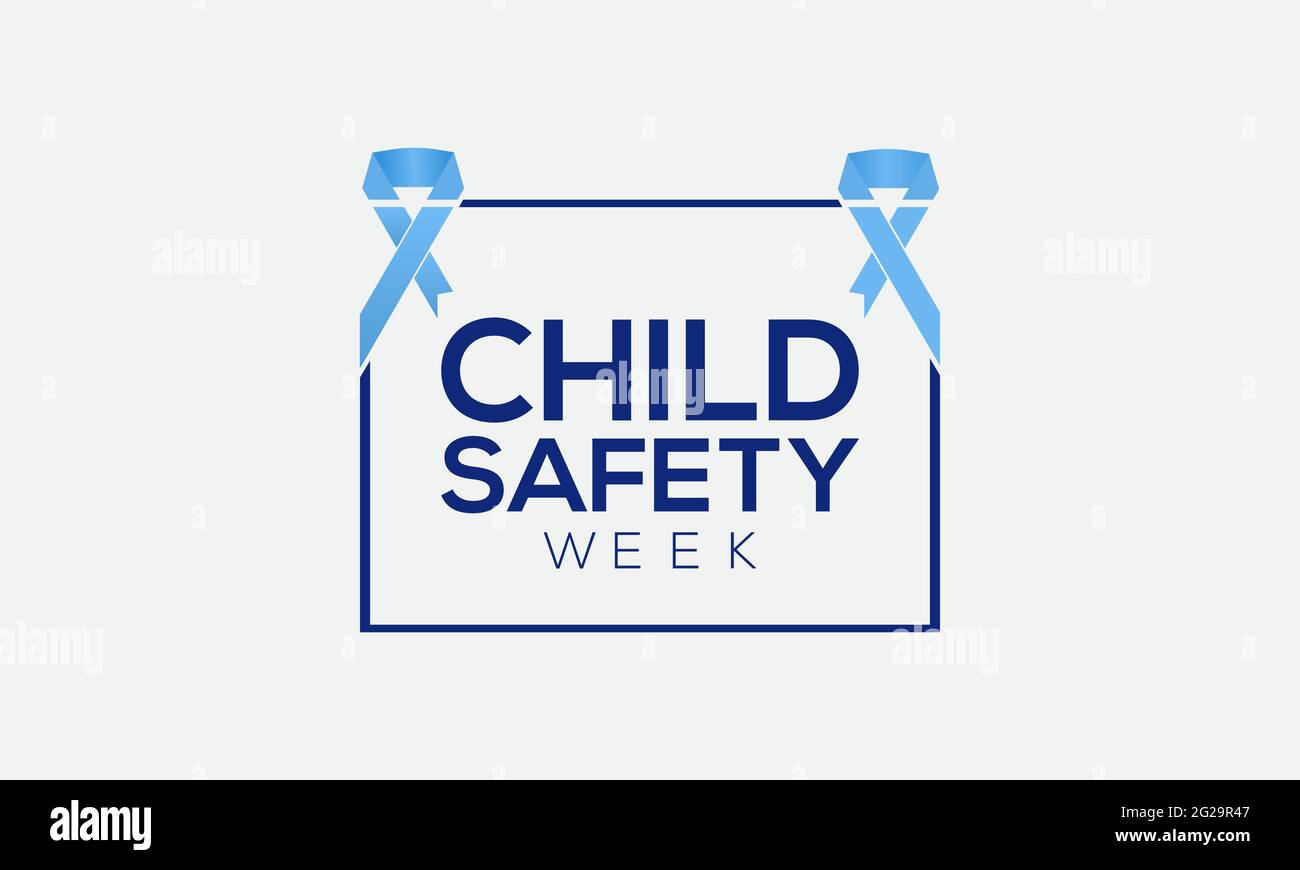 Child Safety Week Awareness Month Concept Observed on Every June. Child Safety Template for background, Banner, Poster, Card Awareness Campaign. Stock Vector