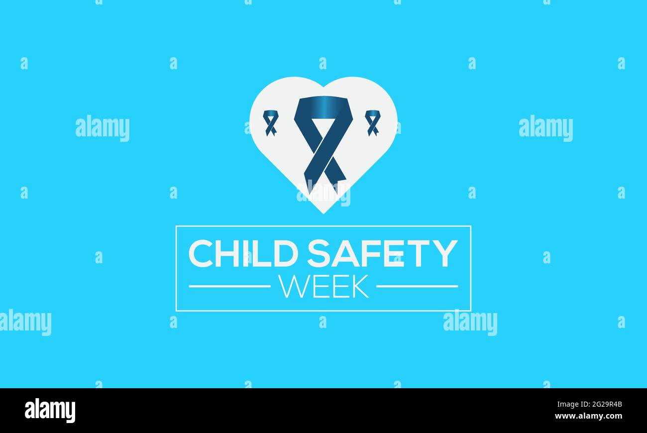 Child Safety Week Awareness Month Concept Observed on Every June. Child Safety Template for background, Banner, Poster, Card Awareness Campaign. Stock Vector