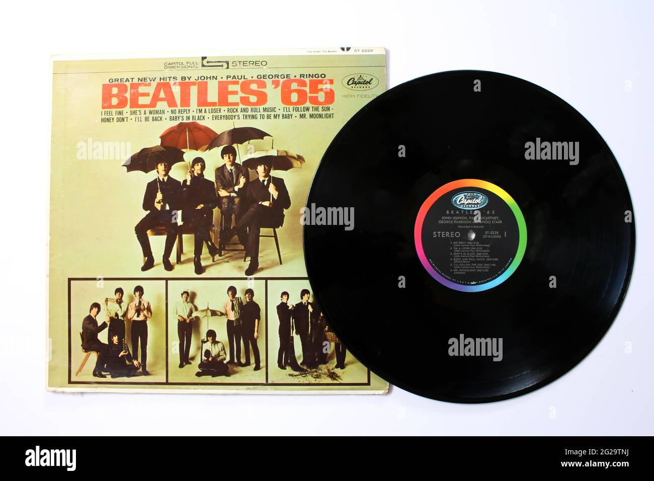 Beatles '65 is an album by the English rock band the Beatles. 1965. Album cover Stock Photo