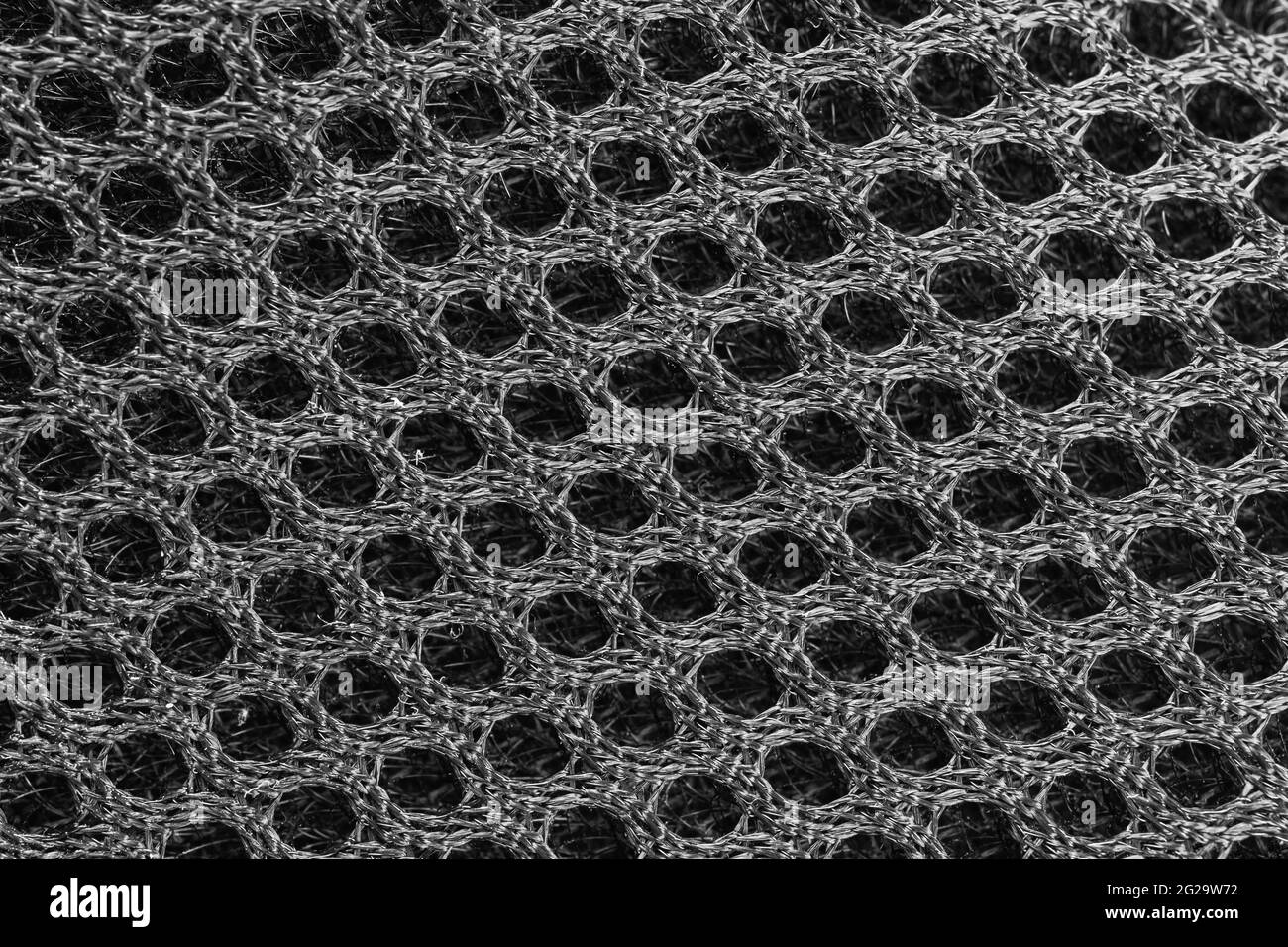 Black backpack nylon texture background close-up Stock Photo