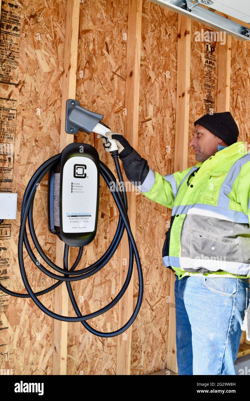 Clipper creek ev charging station hi res stock photography and