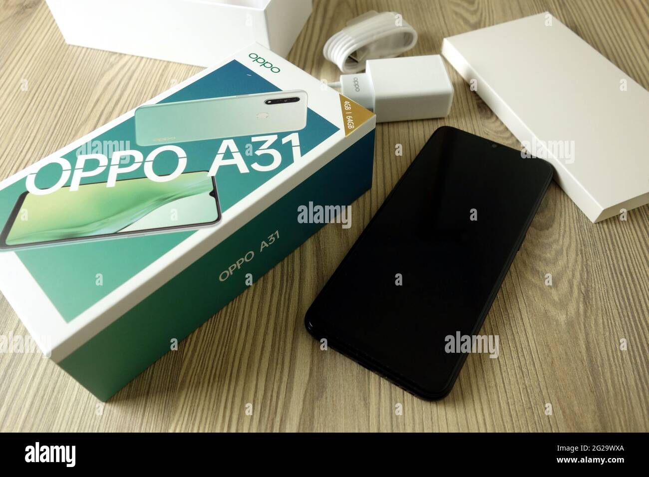 KONSKIE, POLAND - November 16, 2020: Oppo A31 smartphone unboxing Stock  Photo - Alamy