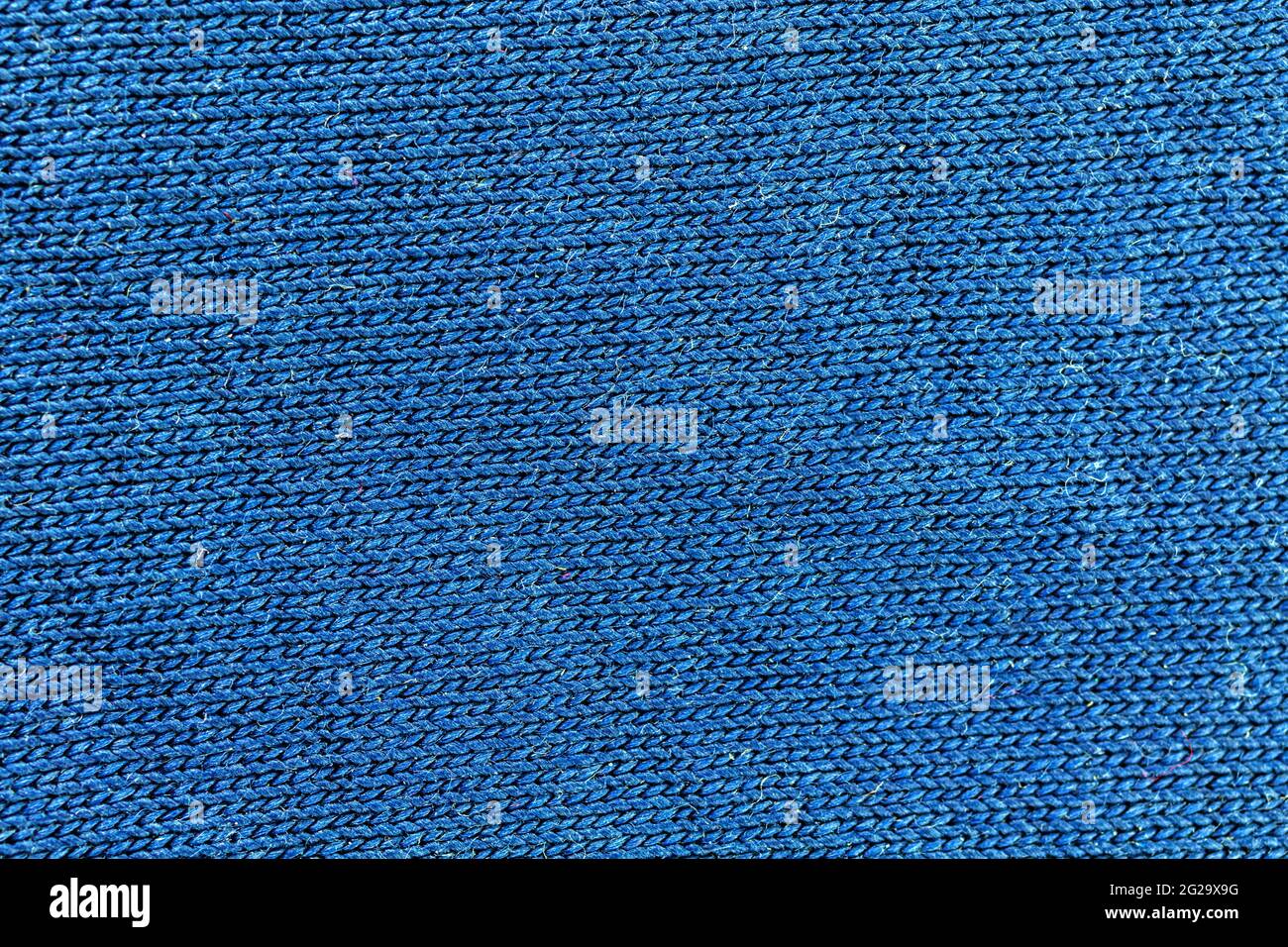 Blue cotton textile texture background close up with high resolution Stock Photo