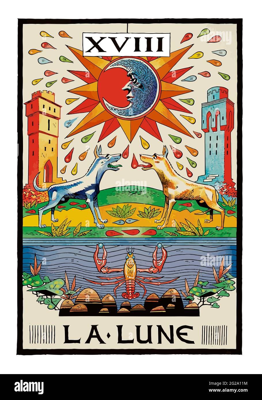 tarot fortune telling card illustration Stock Photo Alamy