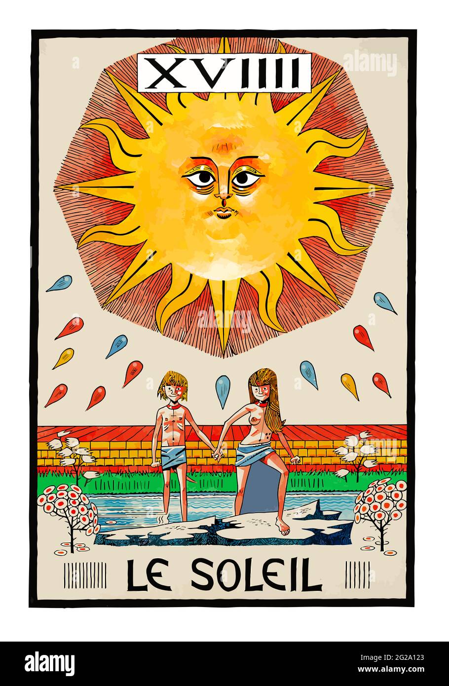 tarot fortune telling card illustration Stock Photo Alamy