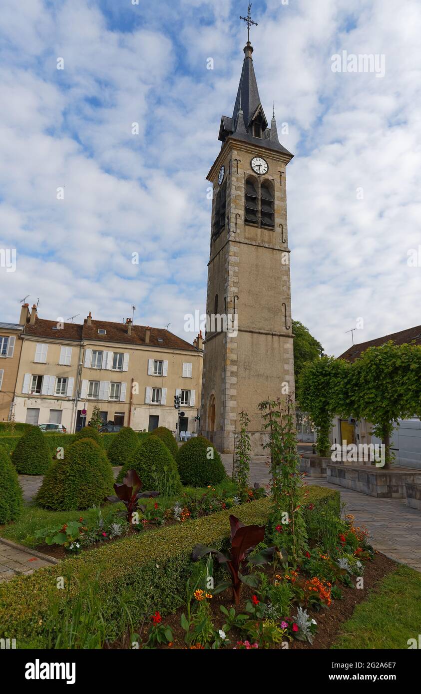 The Church of Saint-Barthelemy is a Roman Catholic church located in Melun, of which only the bell tower remains. Stock Photo