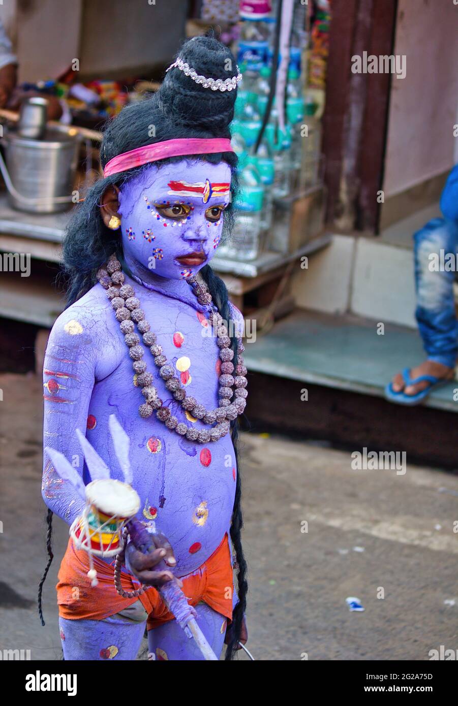 Pushkar, India - NOVEMBER 10, 2016: An unidentified boy dressed ...
