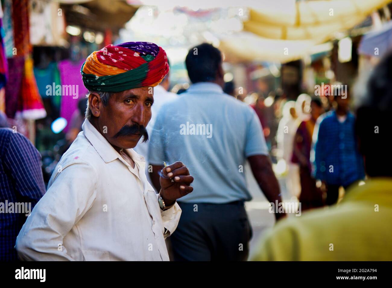 Indian farmer white turban in hi-res stock photography and images - Alamy