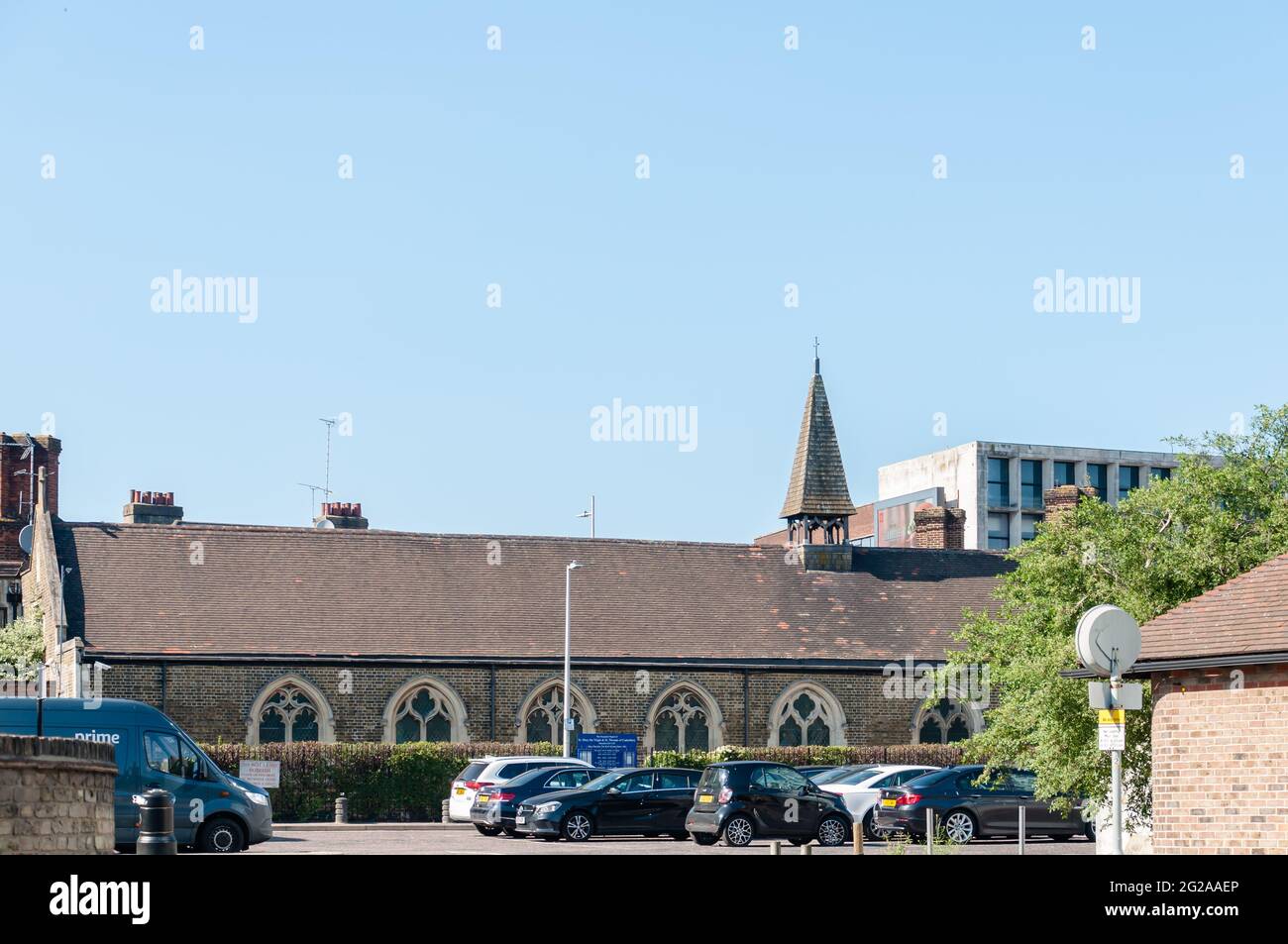 The Hospital Chapel of St Mary the Virgin and St Thomas of Canterbury, Ilford, also known as Ilford Hospital Chapel is on Ilford Stock Photo