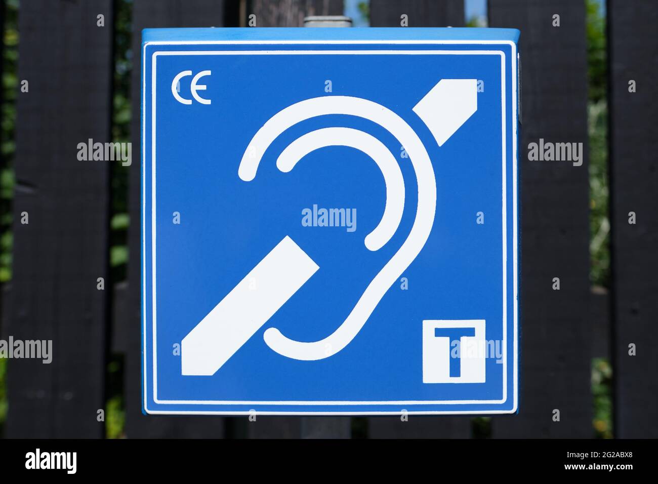 Hearing Loop Symbol. An audio induction loop to aid people with hearing