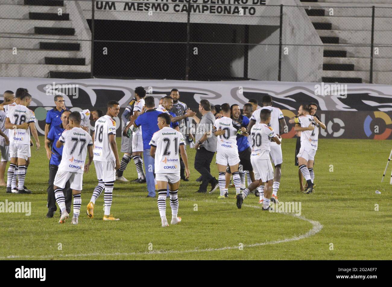 Natal, Rio Grande do Norte, Brasil. 9th June, 2021. (SPO) Brazil Soccer Cup: ABC-RN and Chapecoense. June 9, 2021, Natal, Brazil: Match between ABC-RN and Chapecoense, valid for third phase of Brazil Soccer Cup, held at Frasqueirao stadium, in Natal, on Wednesday (9). Credit: Jose Aldenir/TheNews2 Credit: Jose Aldenir/TheNEWS2/ZUMA Wire/Alamy Live News Stock Photo