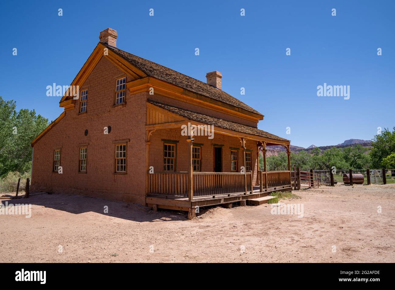 Old pioneer home in the abandoned ghost town of Grafton, Utah Stock Photo