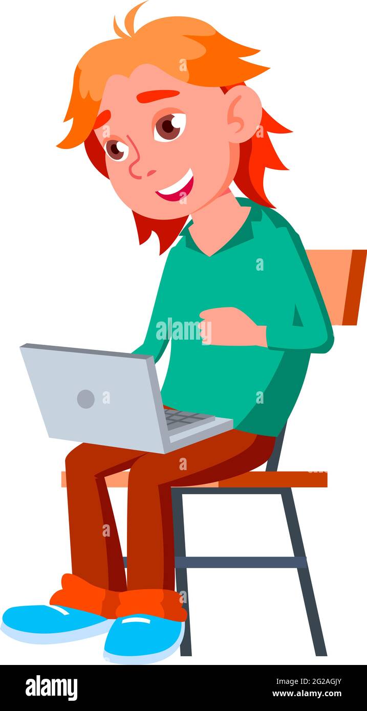 smiling boy play video game on laptop cartoon vector Stock Vector Image & Art - Alamy smiling boy play video game on laptop cartoon vector Stock Vector Image & Art - Alamy