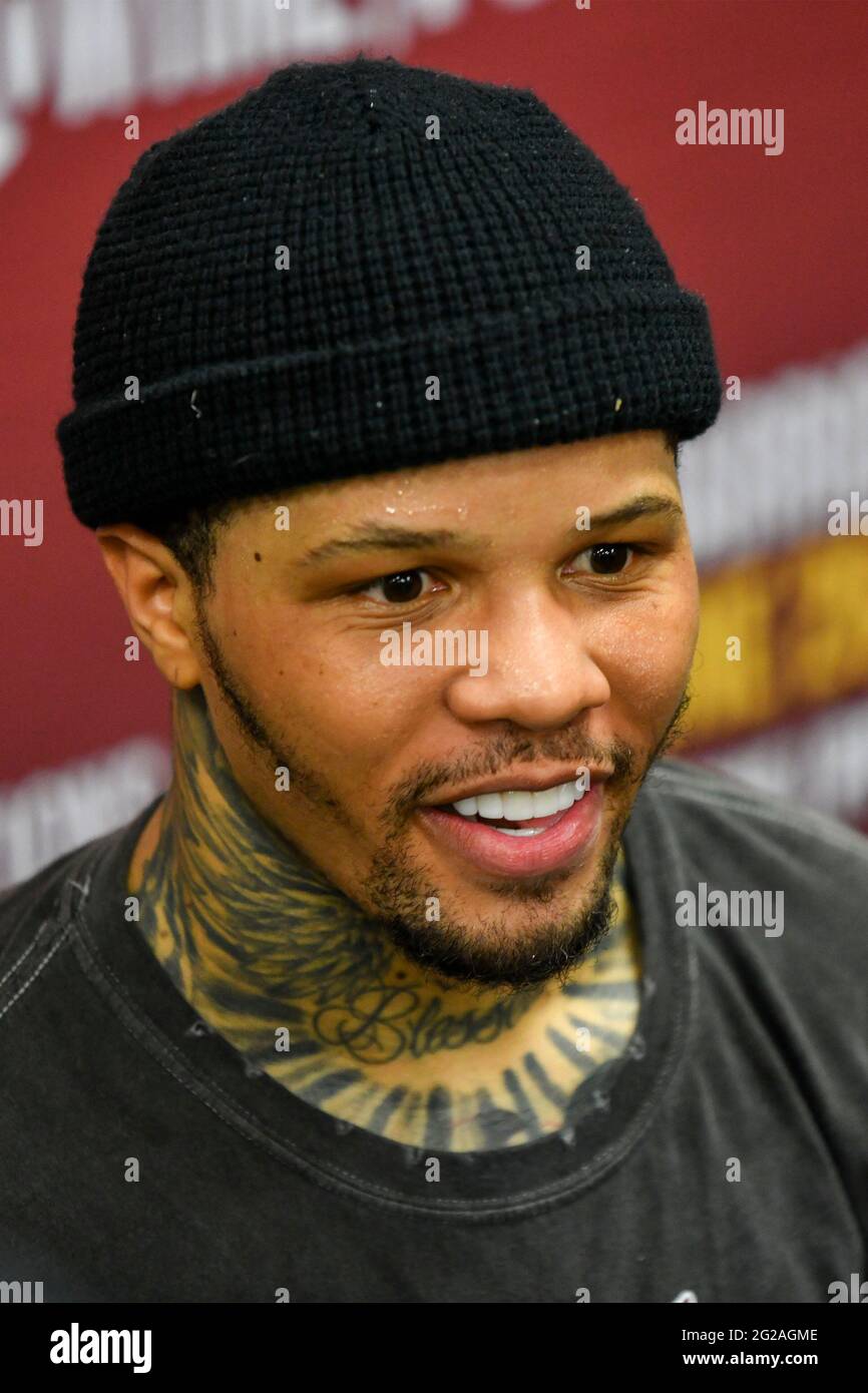 Las Vegas NV, USA. 09th June, 2021. Gervonta Davis Media workout at Mayweather Boxing Club in