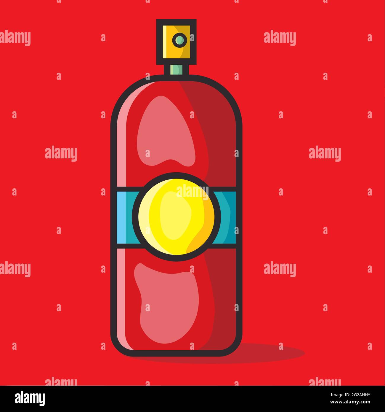 spray paint can vector illustration in flat style Stock Vector Image