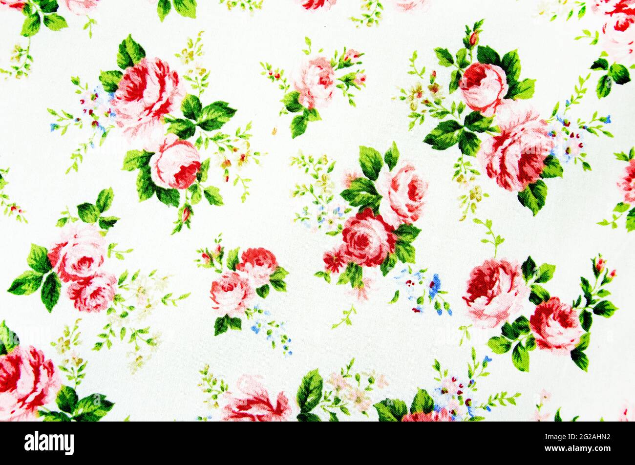 pink vintage rose pattern on Fabric background Stock Photo Alamy