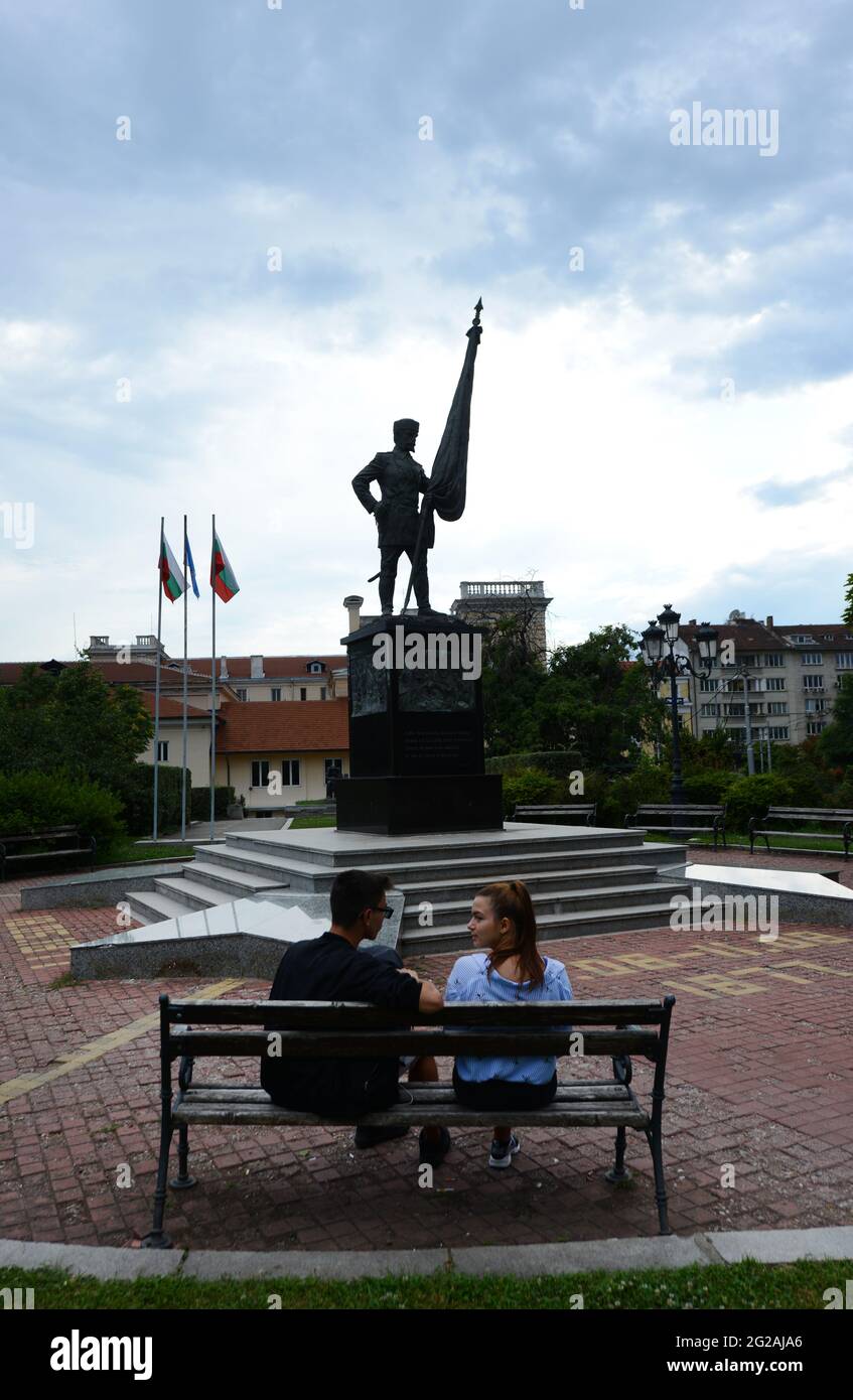 Monument of Bulgarian volunteers in Sofia, Bulgaria. Stock Photo