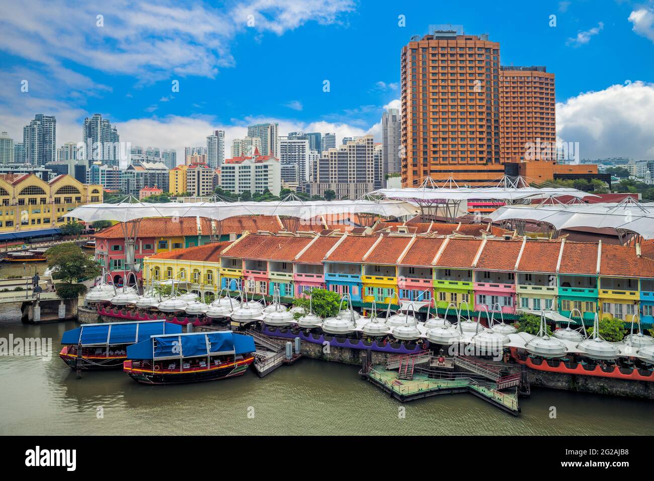 Clarke Quay located at Singapore River Planning Area in singapore Stock Photo
