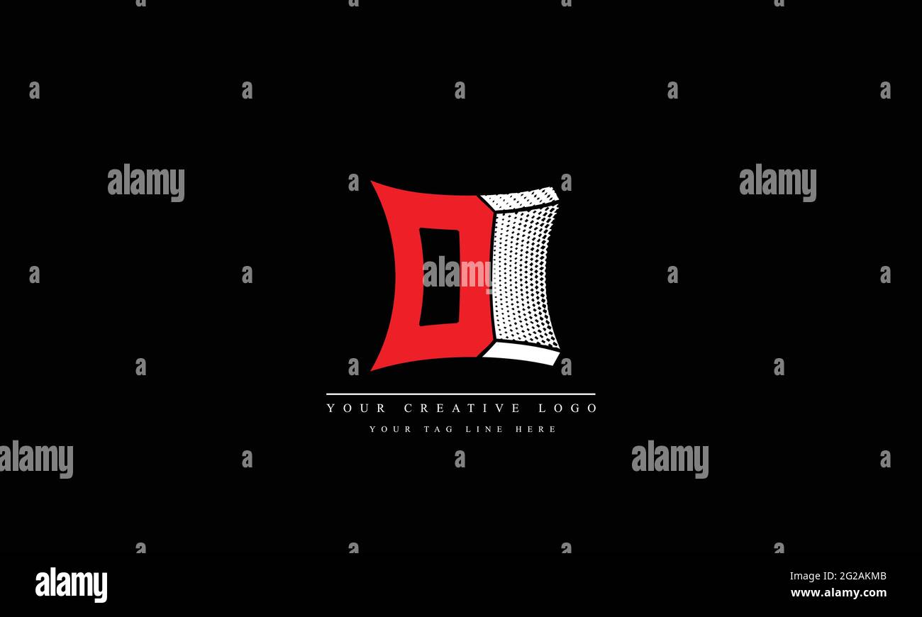 D DD abstract vector logo monogram template Stock Vector