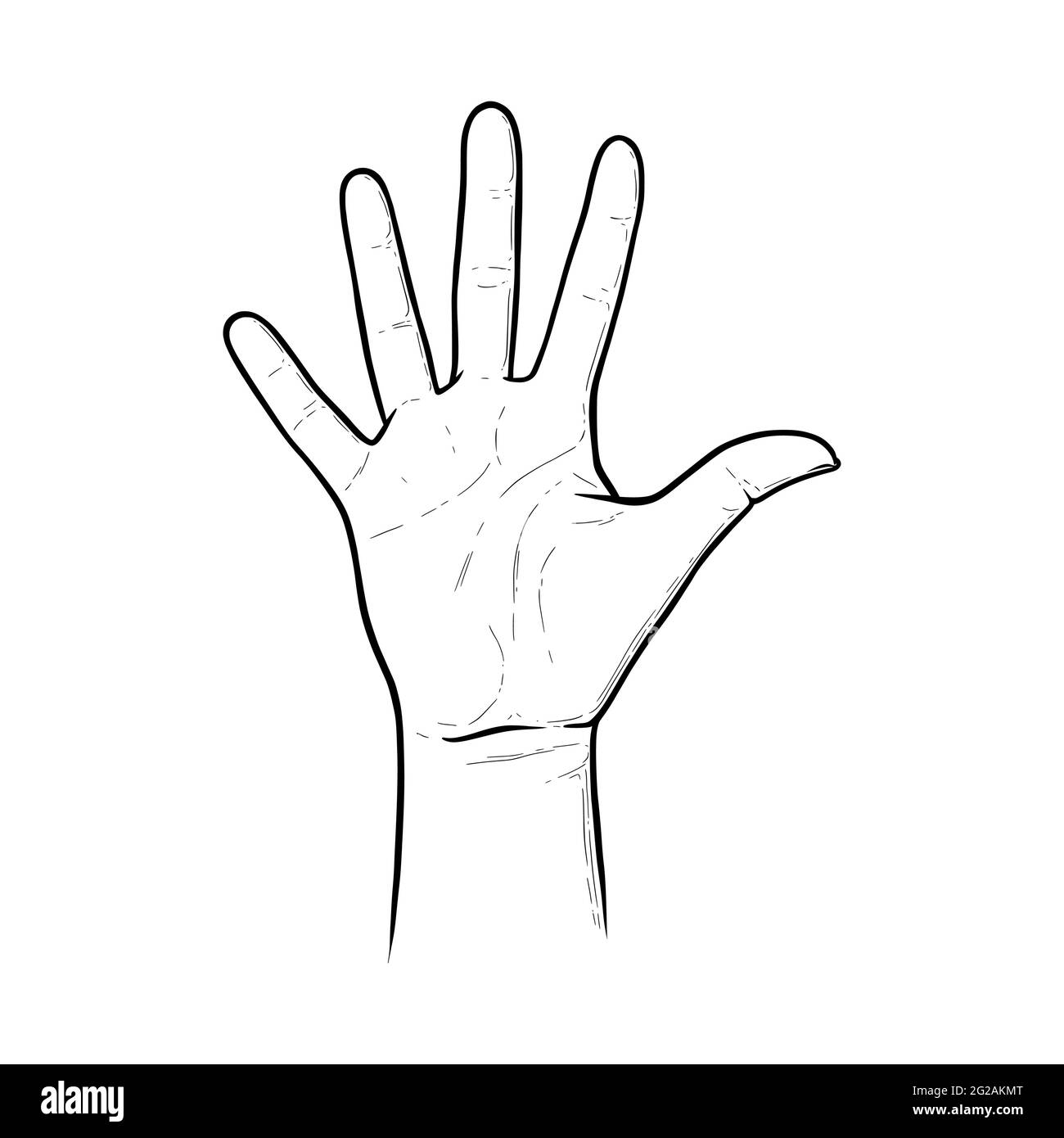 Five raised fingers as a greeting to say Hi. Highfive gesture ...