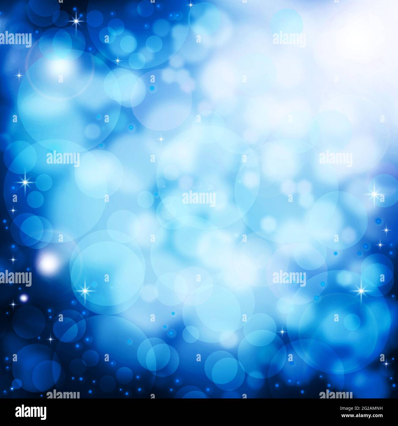 Abstract blue background with lens flare effect Stock Photo