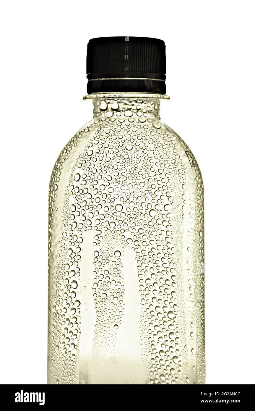 Water. Small plastic water bottle with water drops on white back Stock  Photo by ©dionoanomalia 78129832