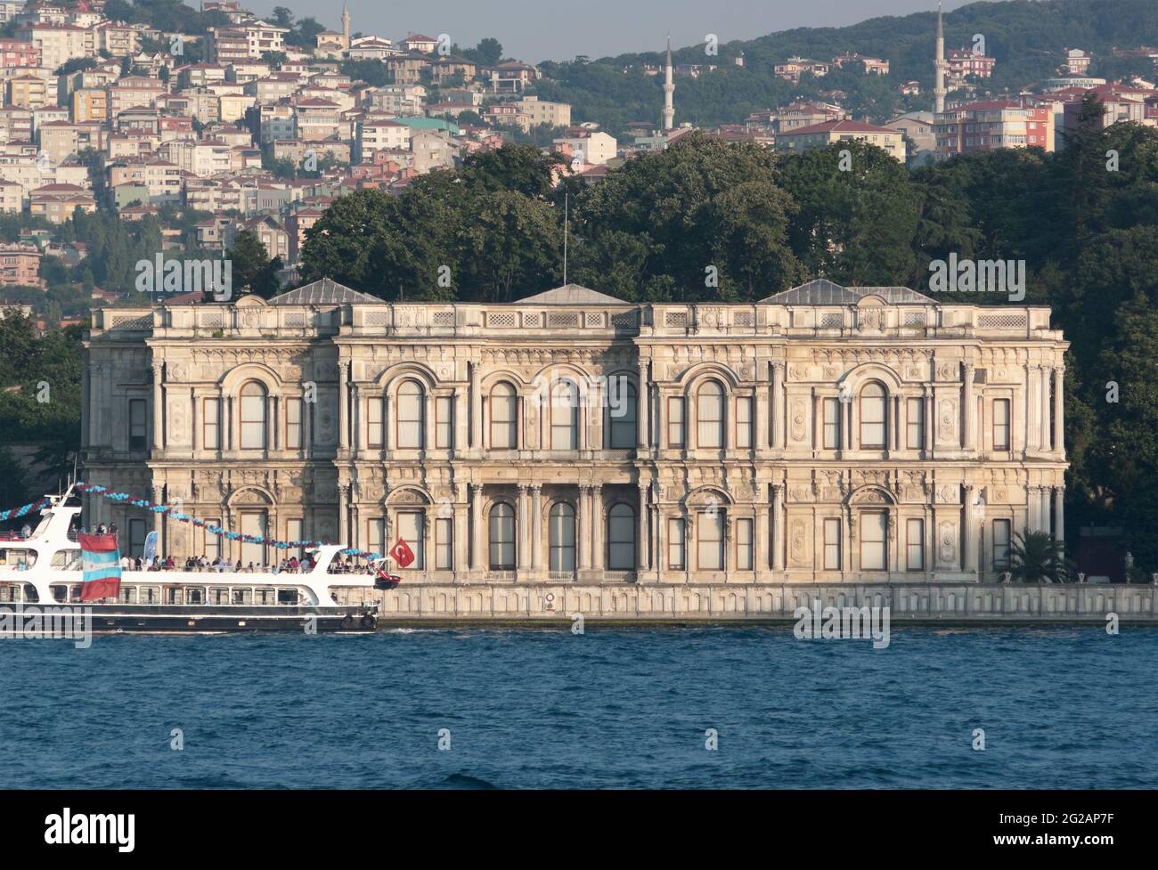 Beylerbeyi palace on the asian Bosporus waterfront, Istanbul Stock Photo