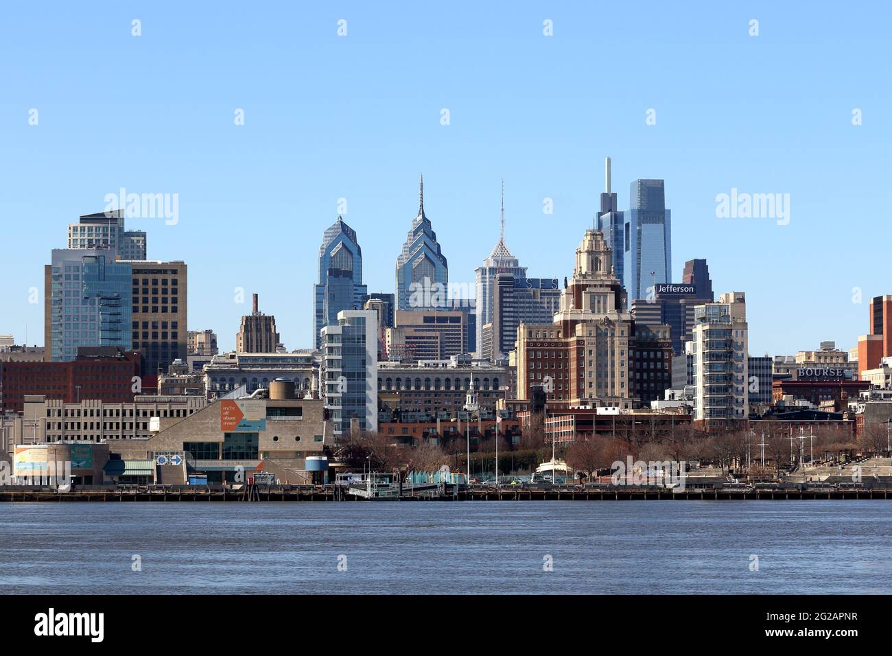 Center City Philadelphia, PA skyline viewed from the Downtown Camden