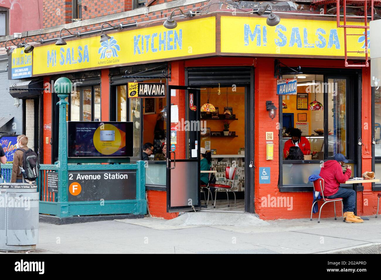 Mi Salsa Kitchen, 205 Allen St, New York, NYC storefront photo of a