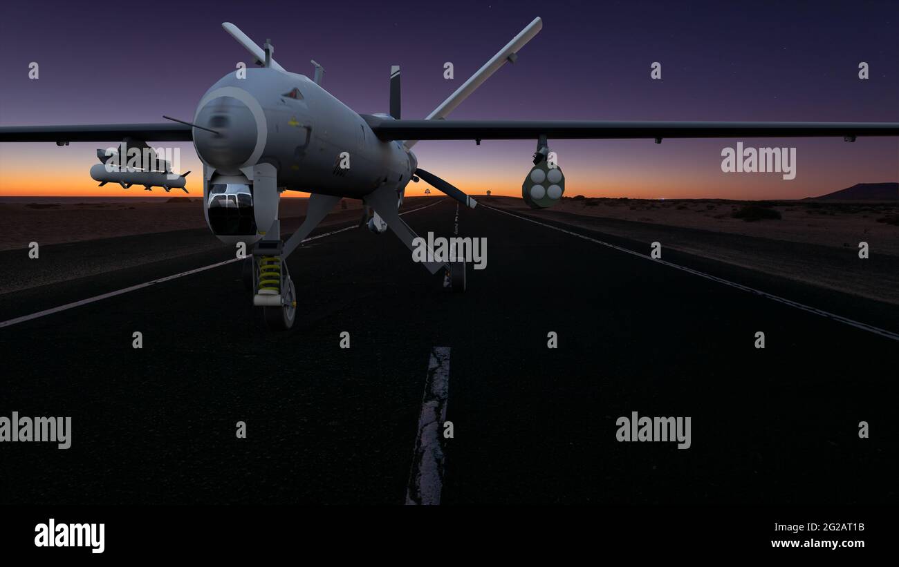 TAI Anka UAV developed by Turkish Aerospace Industries Stock Photo