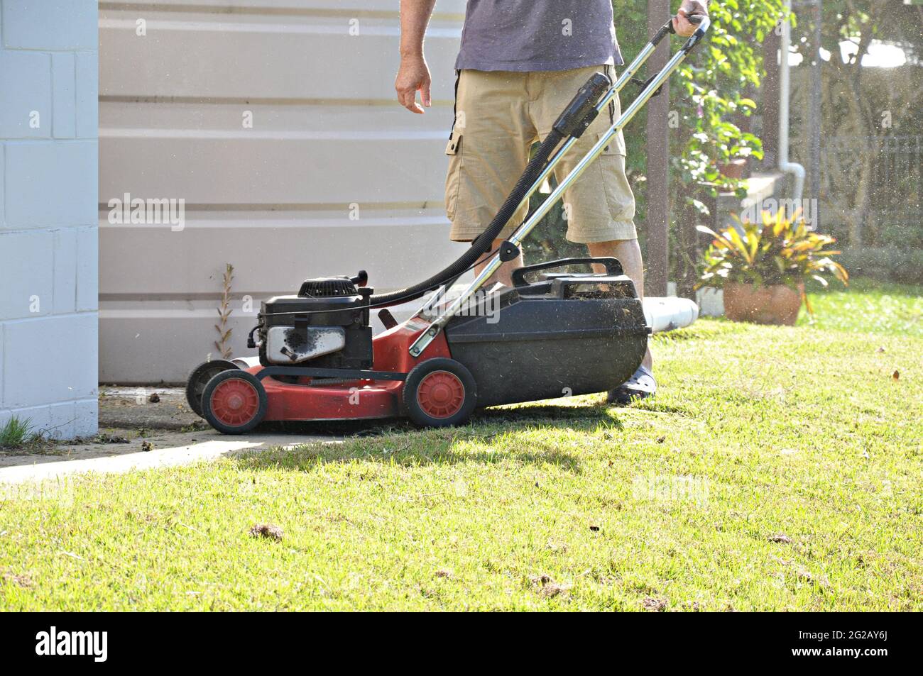 lawn mower Stock Photo