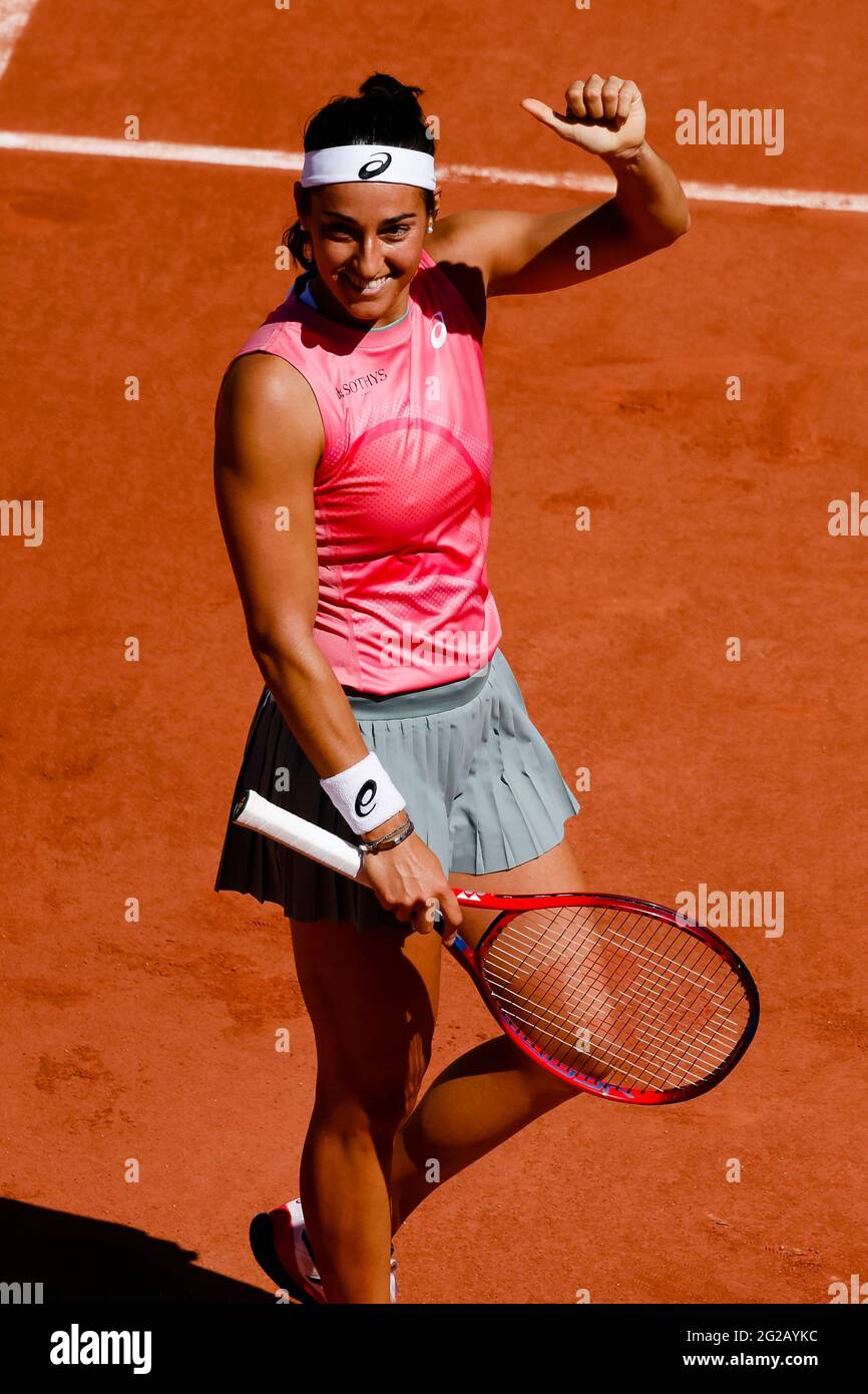 Caroline Garcia from France at the 2021 French Open Grand Slam tennis  tournament in Roland Garros, Paris, France Stock Photo - Alamy