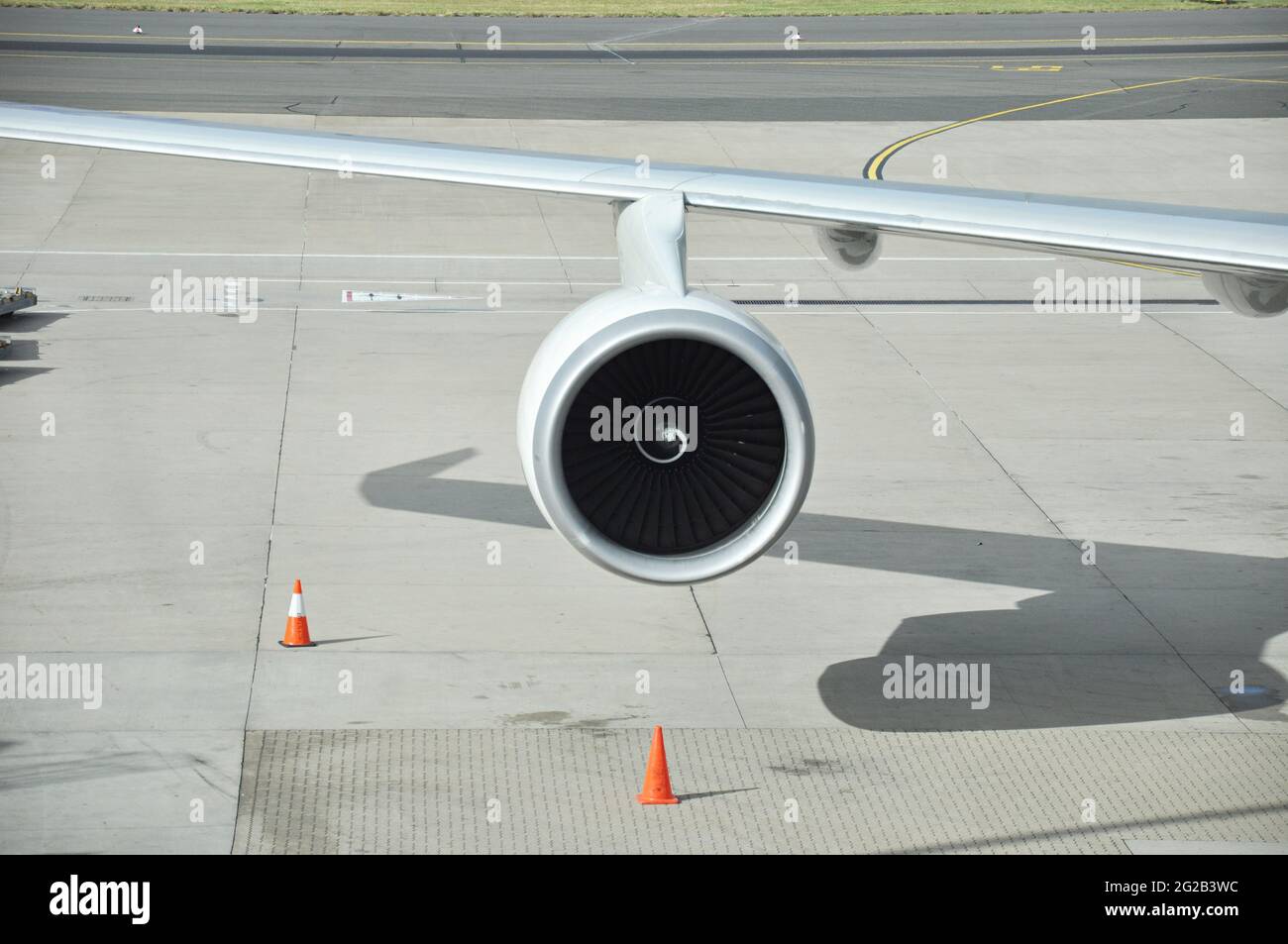 Airplane engine Stock Photo