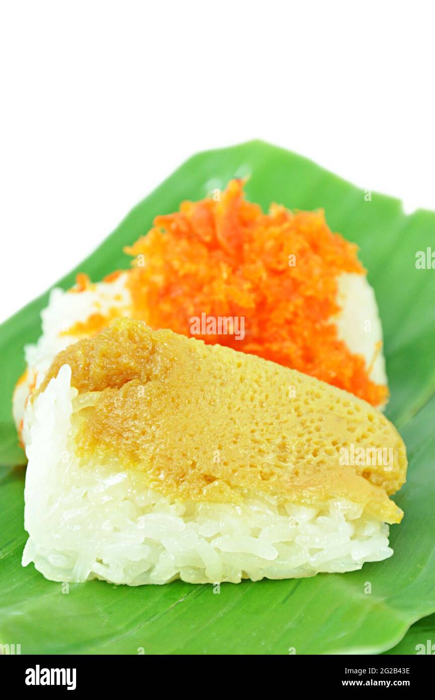 Rice and shrimp with banana hi-res stock photography and images - Alamy
