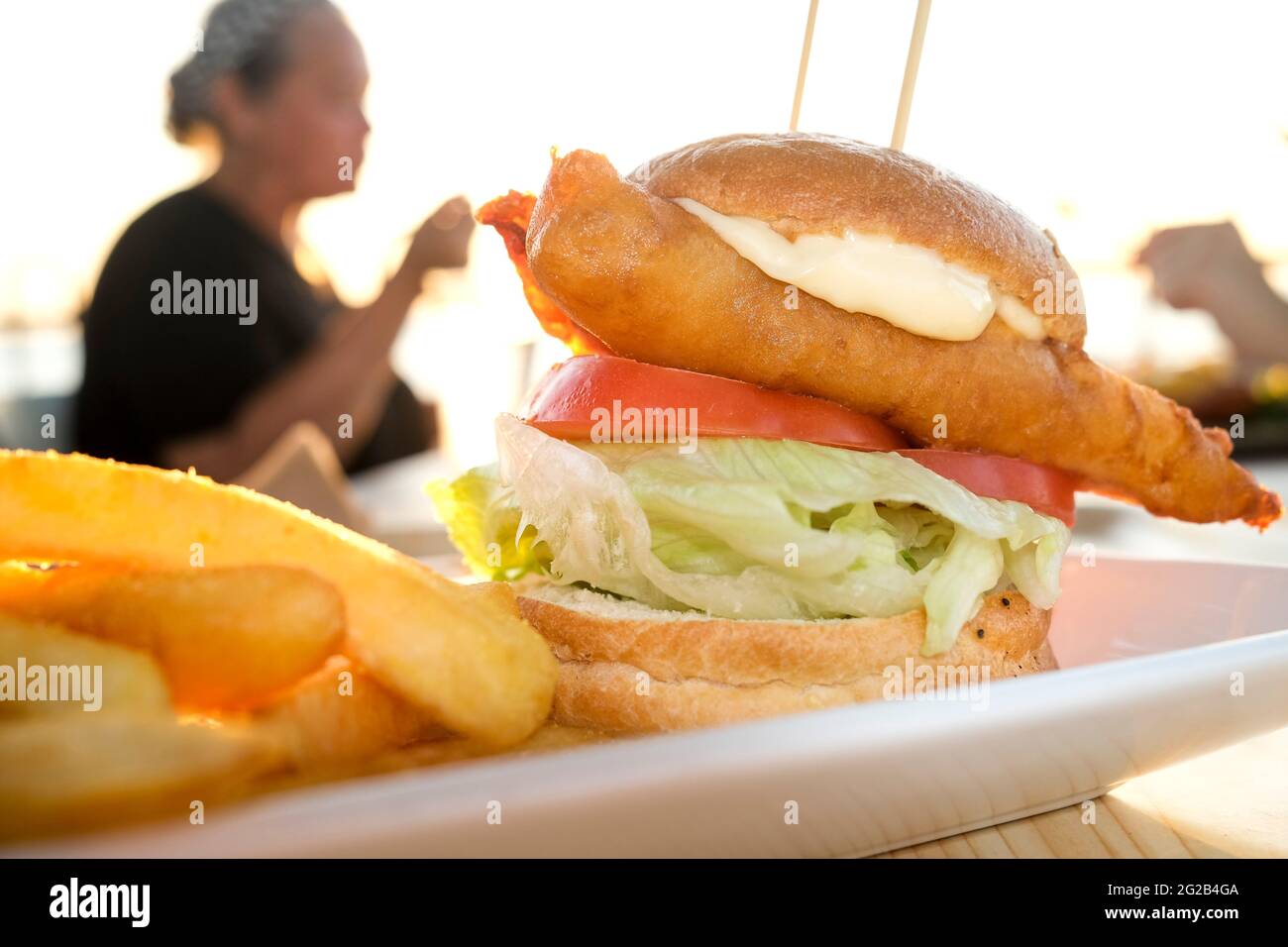 Fish Burger Stock Photo