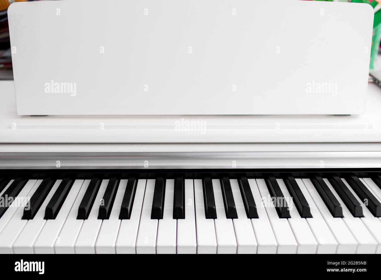 Modern Black and White Digital piano Stock Photo - Alamy