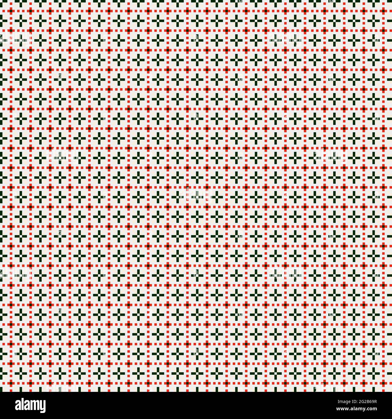 Abstract Cross-Pattern Dotted generative computational art illustration Stock Vector