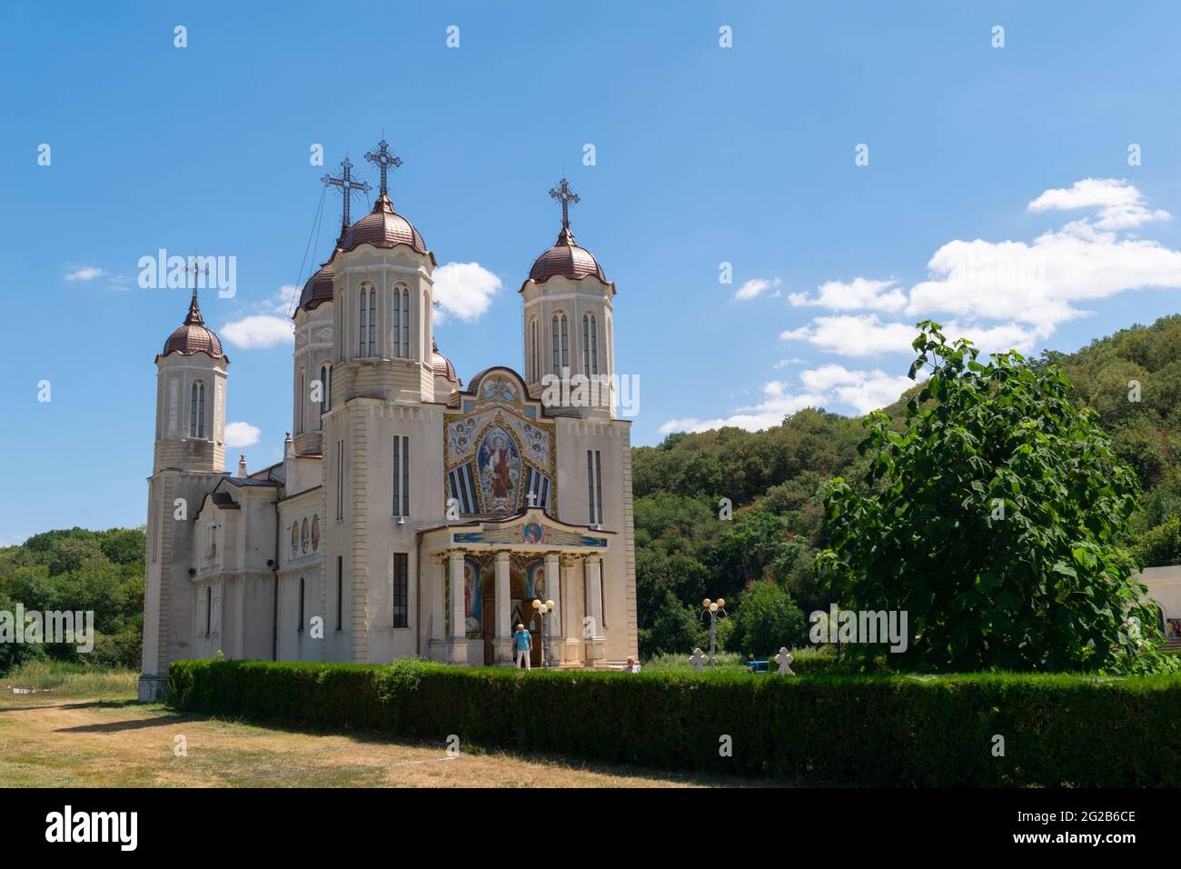 Constanta, Romania - August 04, 2020: Saint Andrew Cave Monastery near Ion Corvin, Constanta, Romania. Stock Photo