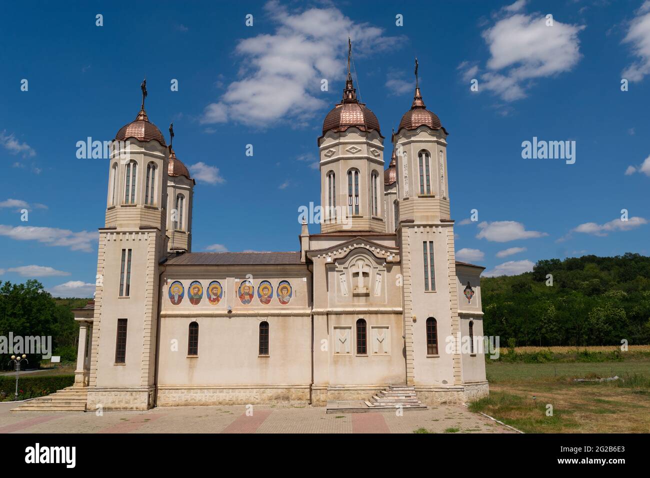Constanta, Romania - August 04, 2020:  The Monastery of Saint Andrew Cave near Ion Corvin, Constanta, Romania. Stock Photo