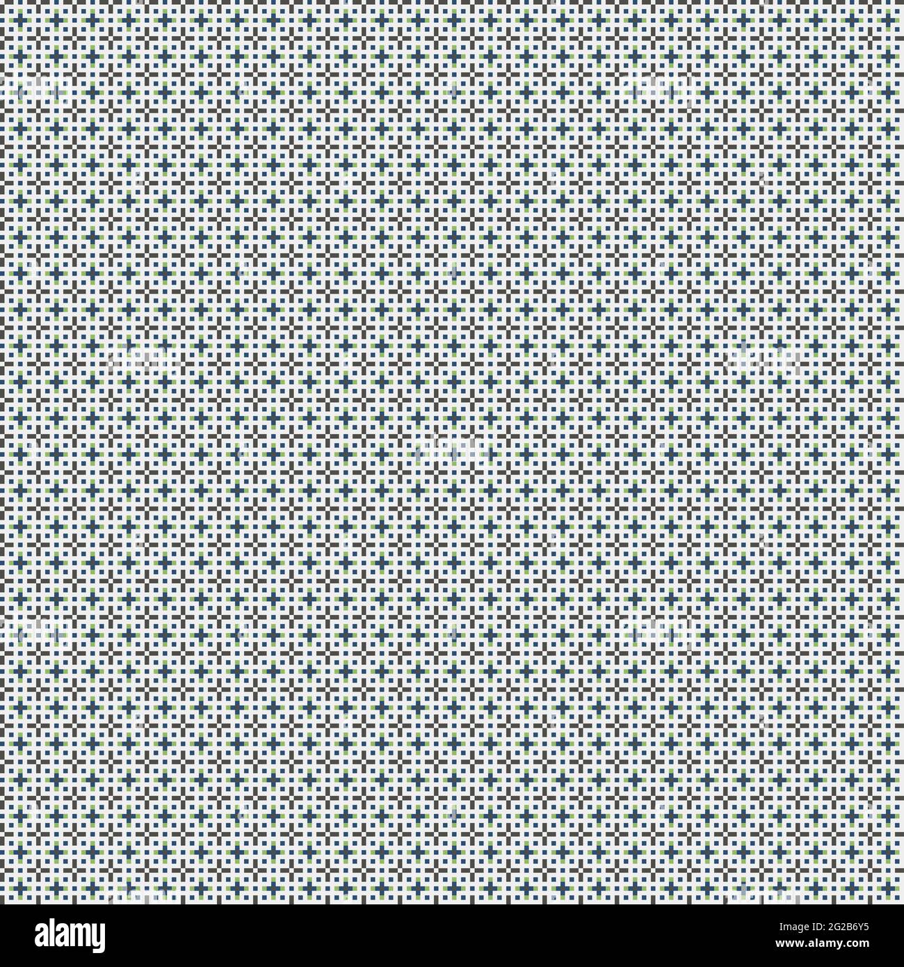 Abstract Cross-Pattern Dotted generative computational art illustration Stock Vector