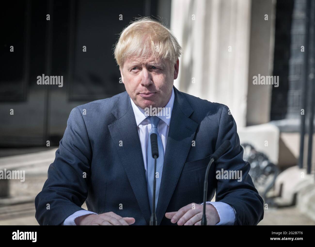New Prime Minister Boris Johnson makes his first speech as PM outside