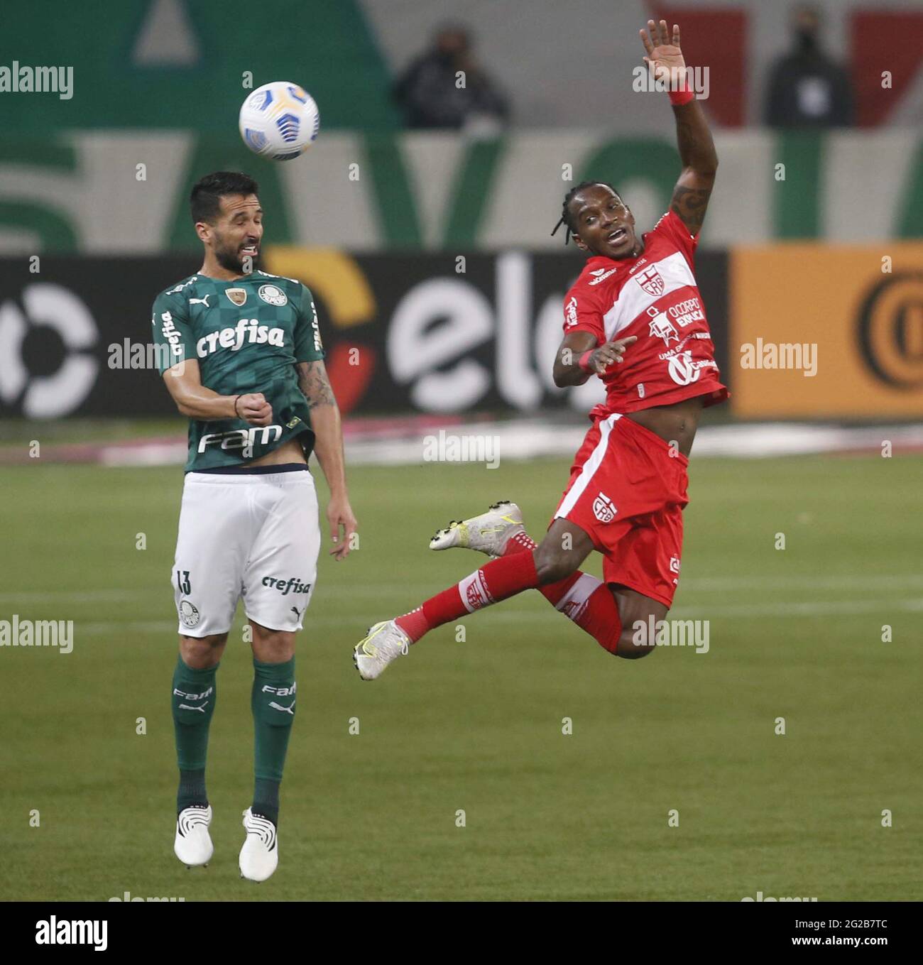 Diogo Silva do CRB celebrates saving penalty and thus winning penalty  competition for CRB during the Copa do Brasil football match between  Palmeiras v CRB at the Allianz Parque stadium in Sao