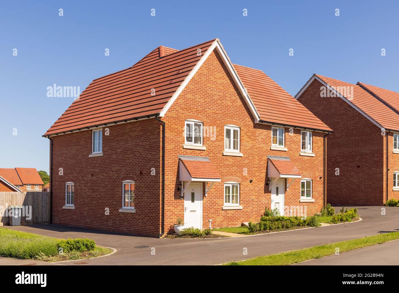 New build semi-detached home, Essex. UK Stock Photo - Alamy