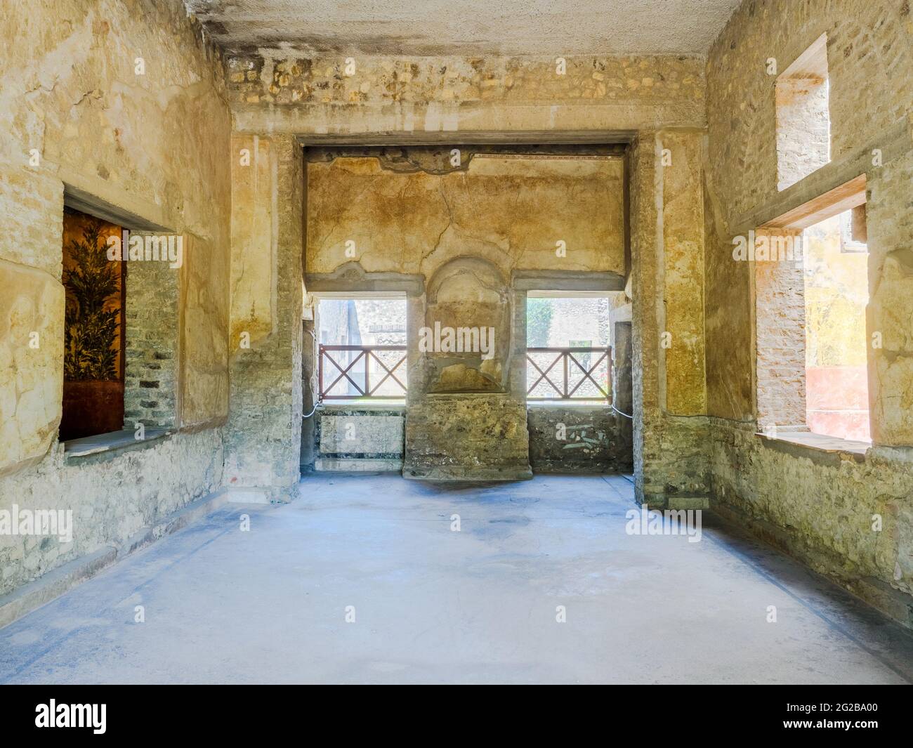 Large hall - Oplontis known as Villa Poppaea in Torre Annunziata - Naples, Italy Stock Photo