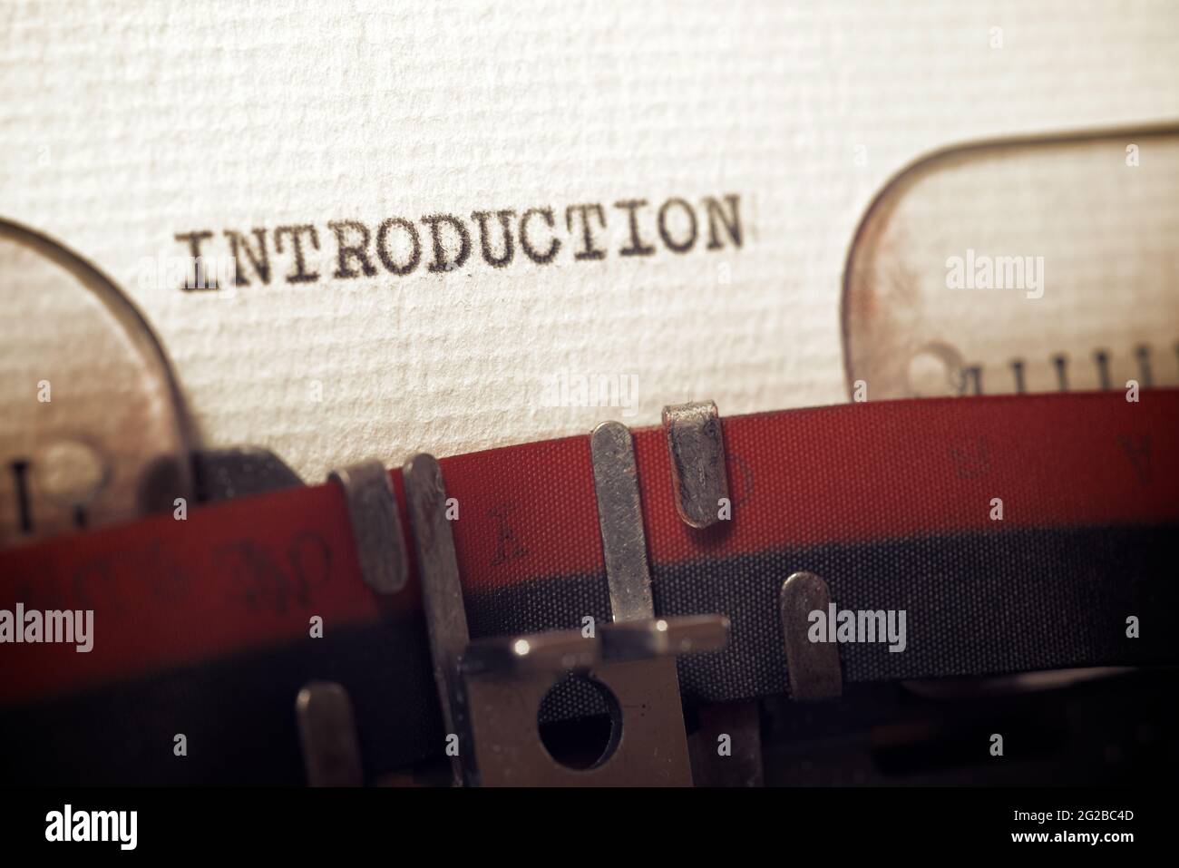 The word introduction written with a typewriter Stock Photo - Alamy