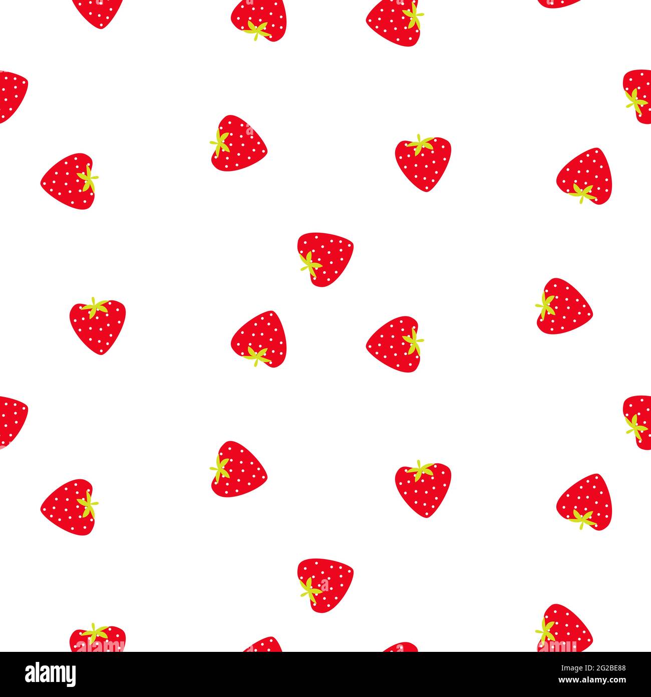 Strawberry seamless fruit vector pattern. Berry background for print ...
