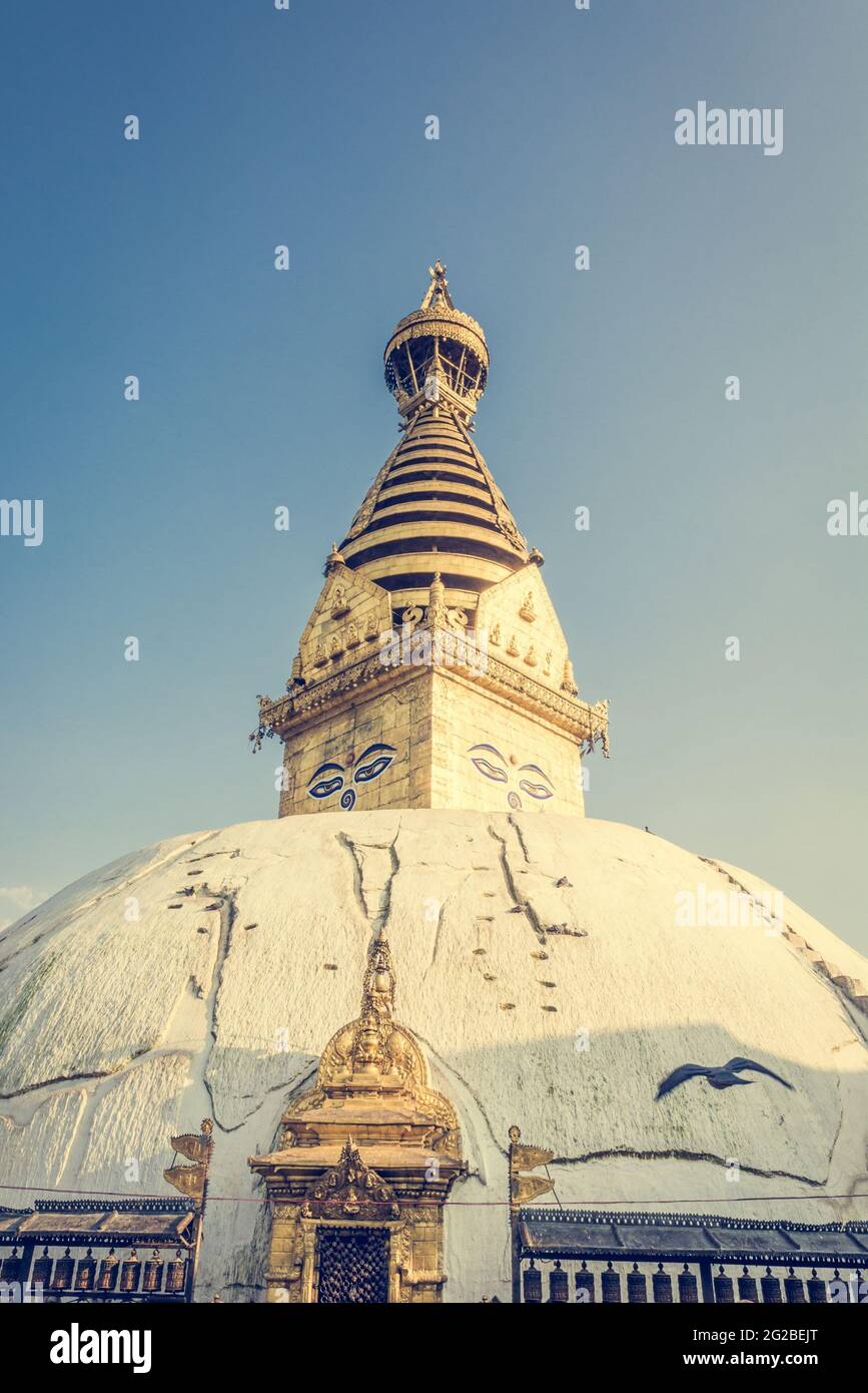 Swayambhunath or Monkey temple buddhist sacred shrine Stock Photo - Alamy