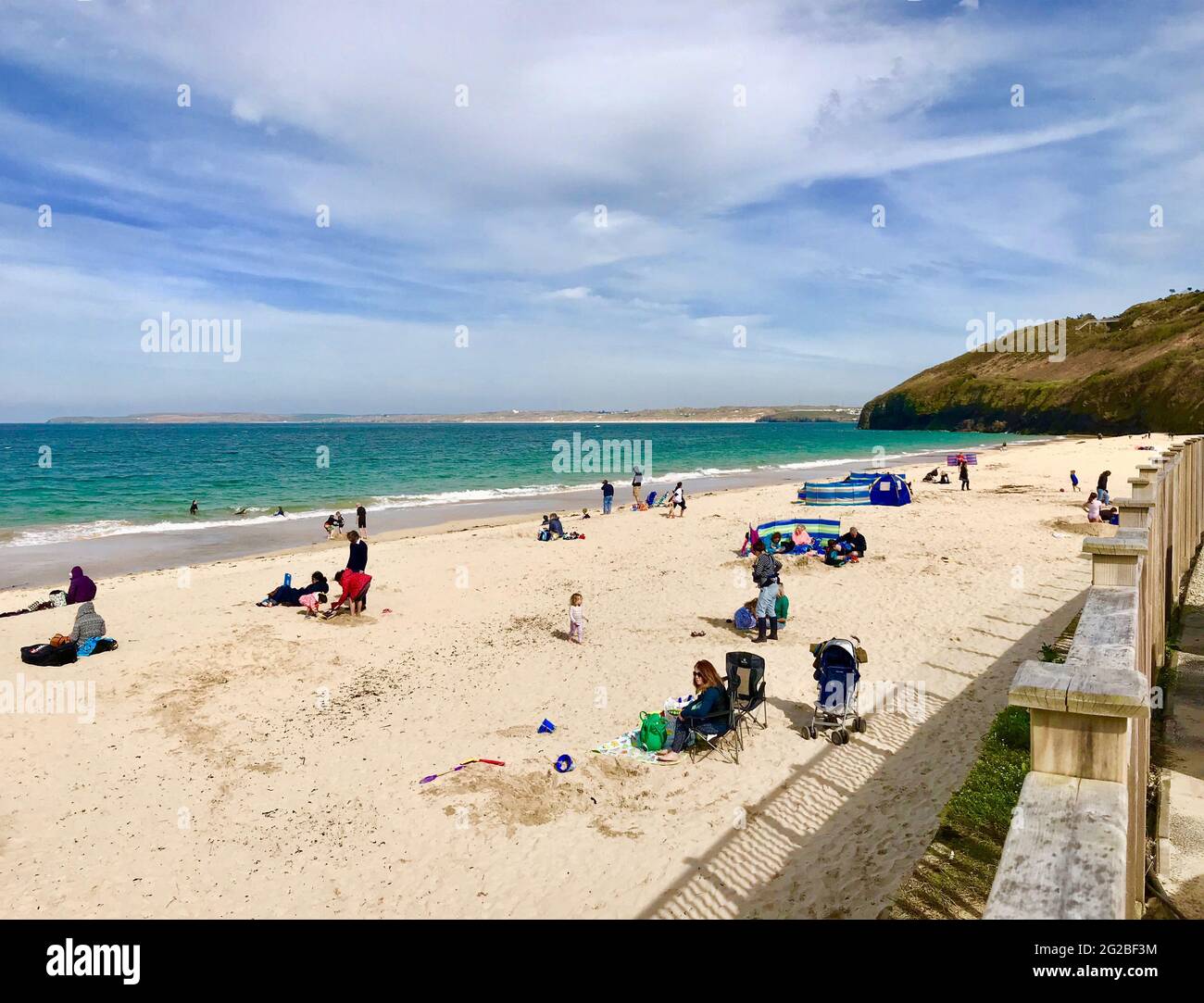 Carbis Bay beach, Cornwall, UK Stock Photo