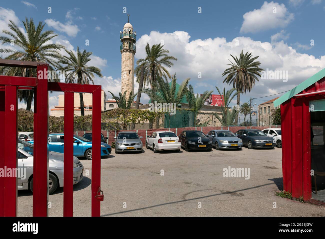 Great Mosque of Jenin, also known as Fatima Khatun Mosque, is a historic mosque located in Jenin in the northern West Bank, Palestine. Stock Photo